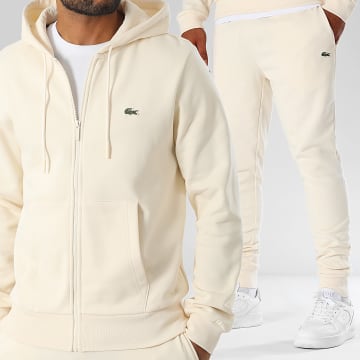 Lacoste - Track Suit met geborduurd logo beige krokodil